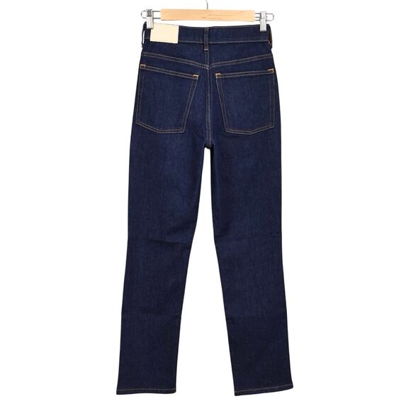 NWOT Everlane The Way-High Slim Jean In Dark Indigo Blue Size 24 Short - Picture 2 of 6